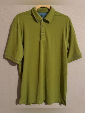 Bloom Hydro-Vent Men’s Olive Green Performance Polo Shirt Short Sleeve M